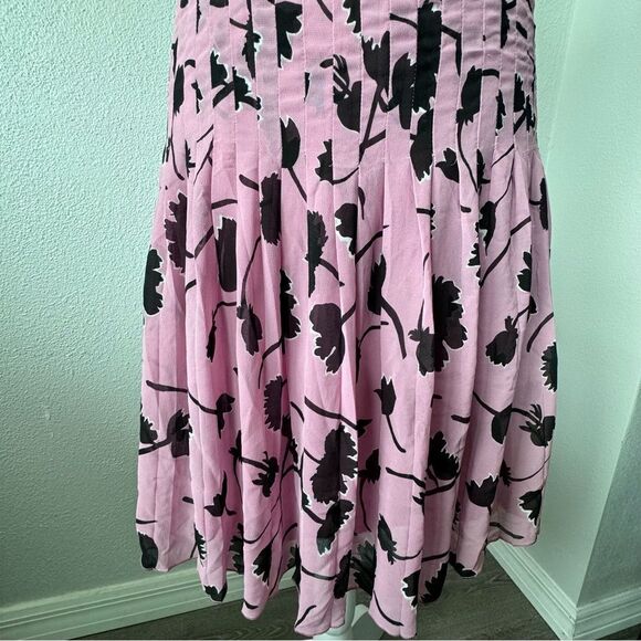 LOFT Floral Skirt Womens Flowy Pleated Dressy Career SZ S - Picture 5 of 10